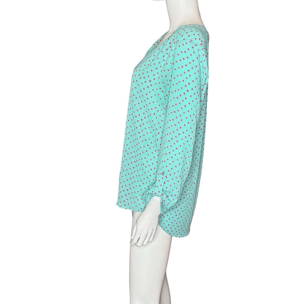 Alice Blue Polka Dot V-Neck Top Women’s Sz M - Picture 2 of 6